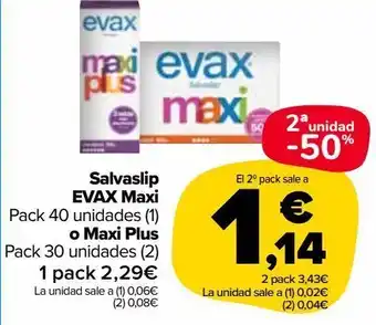Carrefour Market Salvaslip evax maxi o maxi plus oferta