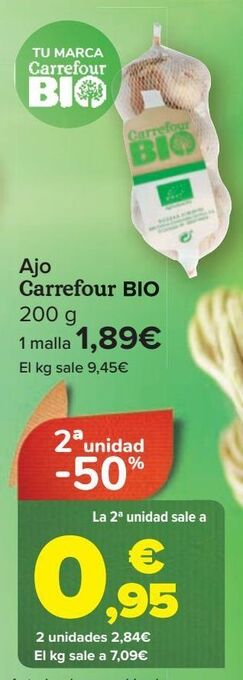 Carrefour Ajo carrefour bio oferta