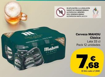 Carrefour Market Cerveza mahou clásica oferta