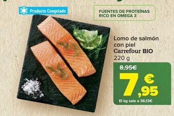 Carrefour Lomo de salmón con piel carrefour bio oferta