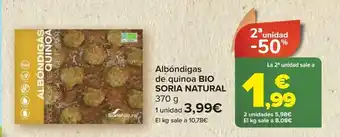Carrefour Albóndigas de quinoa bio soria natural oferta
