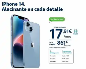 Movistar Iphone 14. alucinante en cada detalle consiguelo aquí iphone 14 128gb pvpr 1009€ con oferta base, avanzada y premium. s oferta