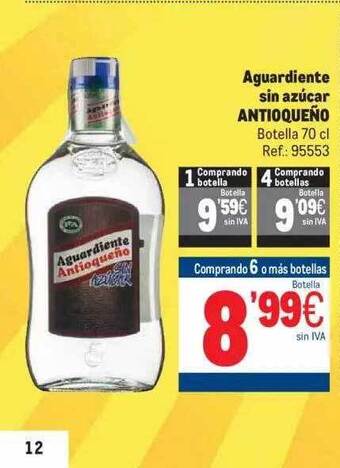 Makro Aguardente sin azúcar antioqueño oferta
