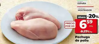 Dia Supermercados Pechuga de pollo oferta