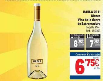 Makro Habla de ti blanco vino de la tierra de extremadura oferta