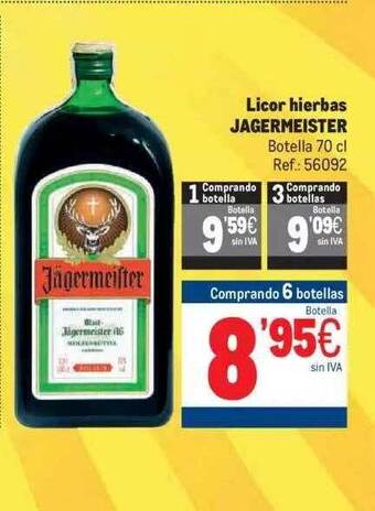 Makro Licor hierbas jagermeister oferta