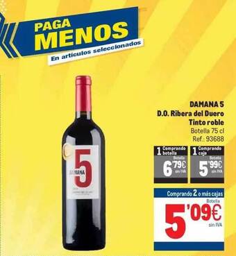 Makro Damana 5 d.o. ribera del duero tinto roble oferta