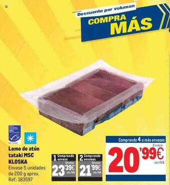 Makro Lomo de atún tataki msc kloska oferta