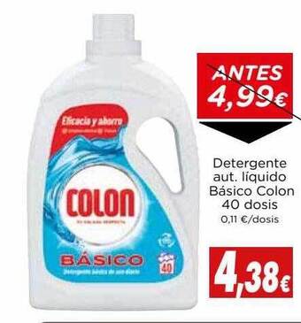 Detergente aut. líquido básico colon 40 dosis