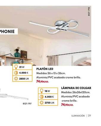 BricoCentro Plafón led lámpara de colgar oferta