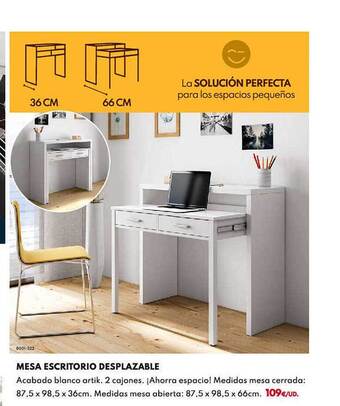 BricoCentro Mesa escritorio desplazable oferta