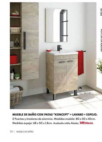 BricoCentro Mueble de baño con patas oferta