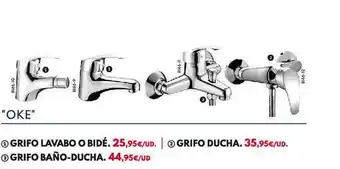 BricoCentro 1- grifo lavabo o bidé 2- grifo ducha 3- grifo baño-ducha oferta