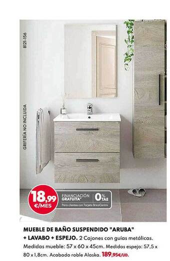 BricoCentro Mueble de baño suspendido oferta