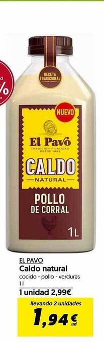 Hiper Usera El pavo caldo natural oferta