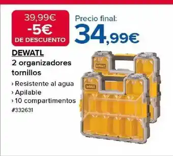 Costco Dewalt 2 organizadores tornillos oferta