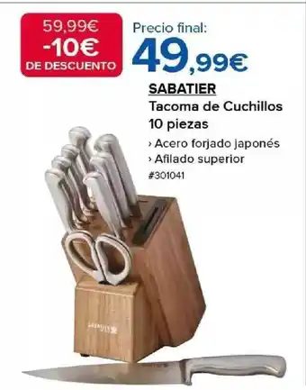 Costco Sabatier tacoma de cuchillos 10 piezas oferta