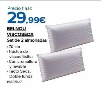 Costco Belnou viscoseda set de 2 almohadas oferta