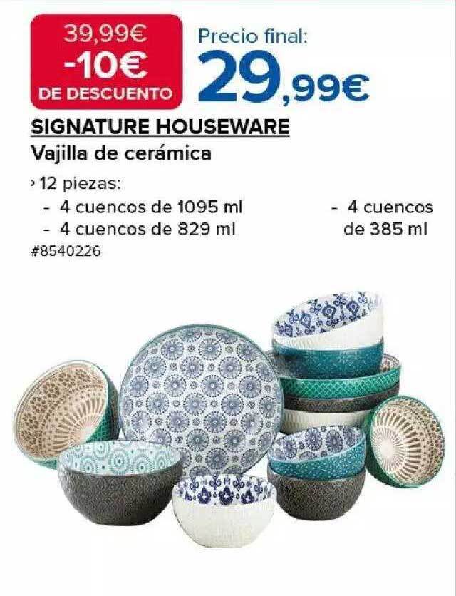 Costco Signature houseware vajilla de cerámica oferta