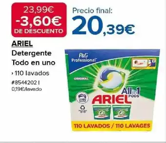 Costco Ariel detergente todo en uno oferta