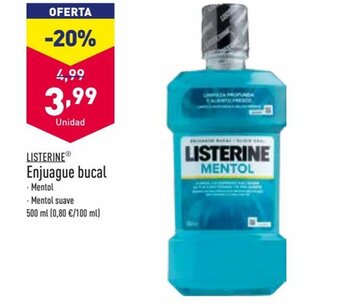 ALDI Listerine Enjuague bucal oferta