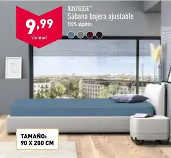 ALDI Novitese Sábana bajera ajustable oferta