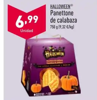 ALDI Halloween Panettone de calabaza oferta
