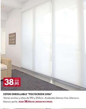 BricoCentro Estor enrollable blanco oferta