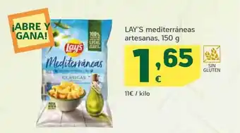 HiperDino Lay's mediterráneas artesanas oferta