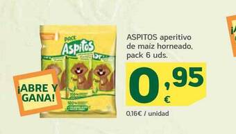 HiperDino Aspitos aperitivo de maíz horneado oferta
