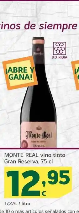 HiperDino Monte real vino tinto gran reserva oferta