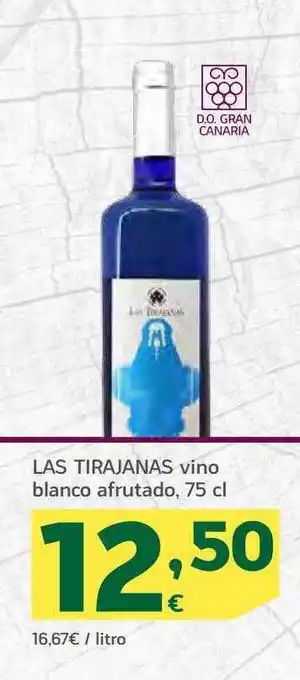 HiperDino Las tirajanas vino blanco afrutado oferta