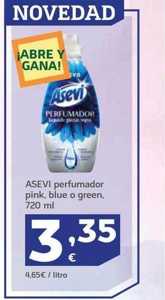 HiperDino Asevi perfumador pink blue o green oferta