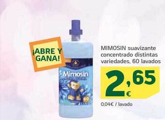 HiperDino Mimosin suavizante concentrado distintas variedades oferta