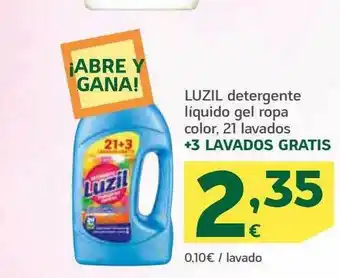 HiperDino Luzil detergente líquido gel ropa color 21 lavados oferta
