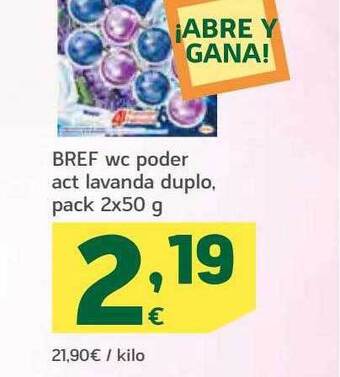 HiperDino Bref wc poder act lavanda duplo oferta