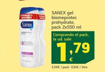 HiperDino Sanex gel biomeprotec prohydrate oferta