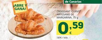 HiperDino Croissant curvo artesano de margarina oferta