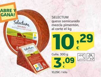 HiperDino Selectum queso semicurado mezcla pimentón oferta