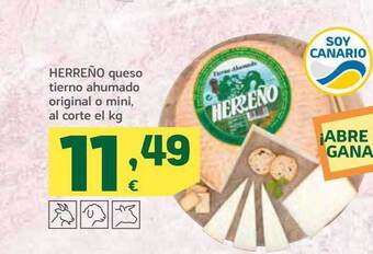 HiperDino Herreño queso tierno ahumado original o mini oferta