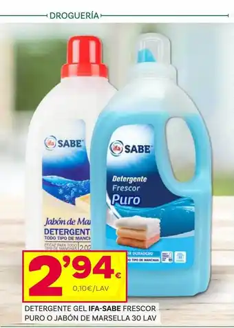 Supermercados Dani Detergente gel ifa-sabe frescor puro o jabón de marsella oferta