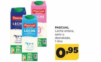 Alimerka Pascual leche entera semi o desnatada oferta