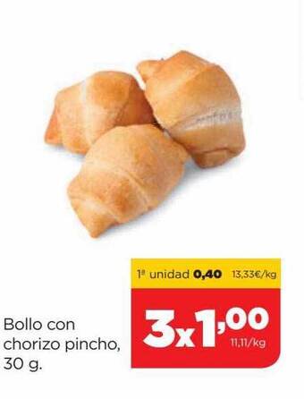 Alimerka Bollo con chorizo pincho oferta