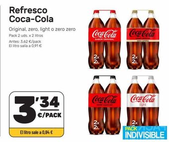 AhorraMas Refresco coca-cola oferta