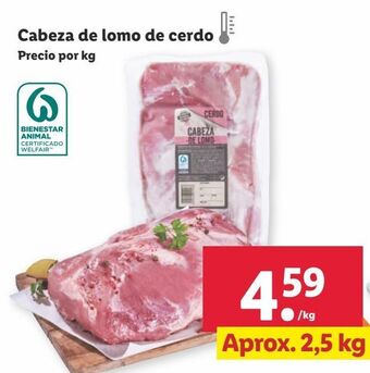 Lidl Cabeza de lomo de cerdo oferta
