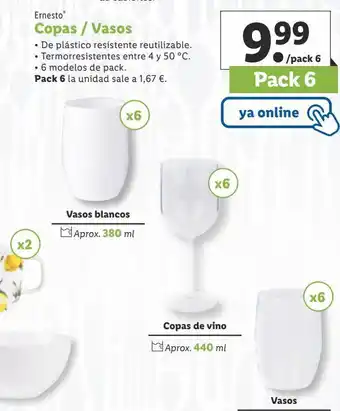 Copas / vasos ernesto
