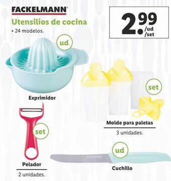 Lidl Utensilios de cocina fackelmann oferta
