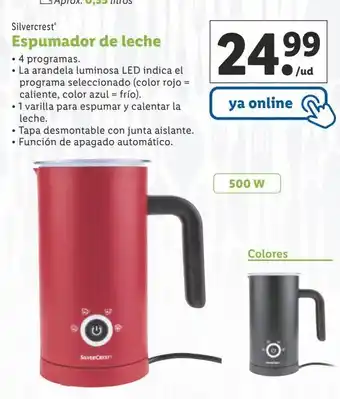 Lidl Espumador de leche silvercrest oferta