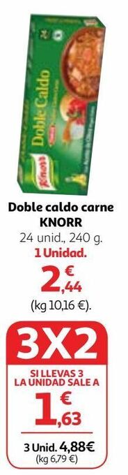 Alcampo Caldo de carne knorr oferta