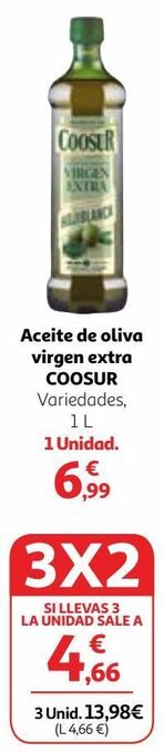 Alcampo Aceite de oliva virgen extra coosur oferta